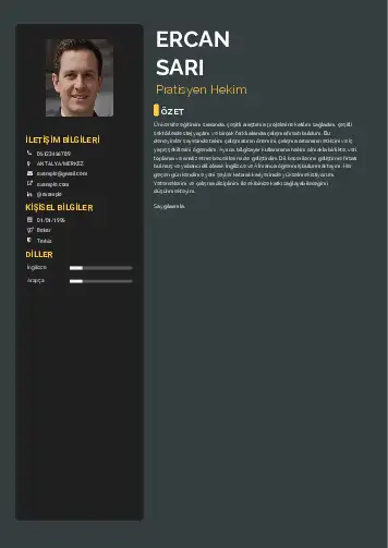 Pratisyen Hekim Cv Örnekleri cv indir